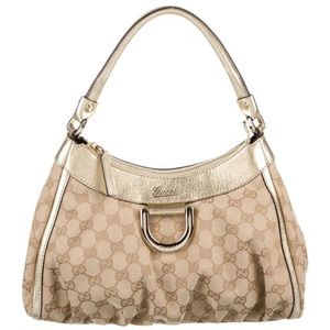 Gucci Medium GG Canvas D-Ring Hobo